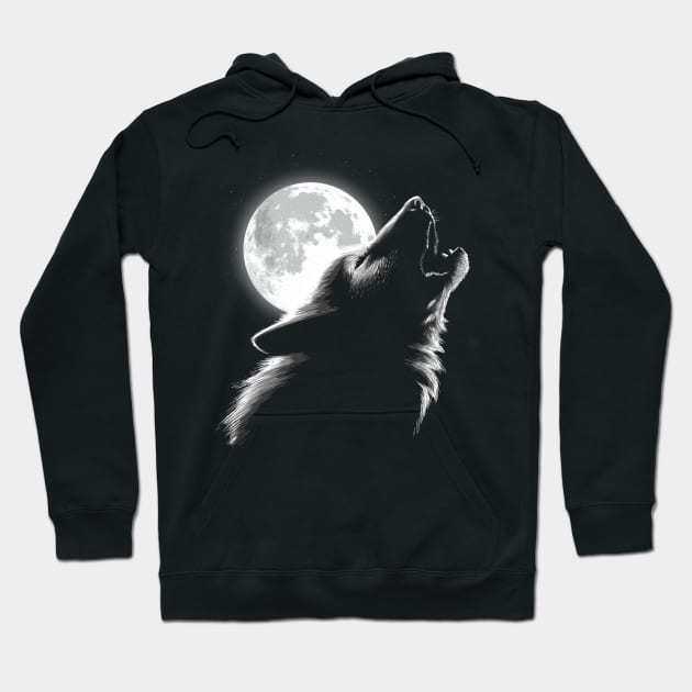 Wolf moon Hoodie by albertocubatas